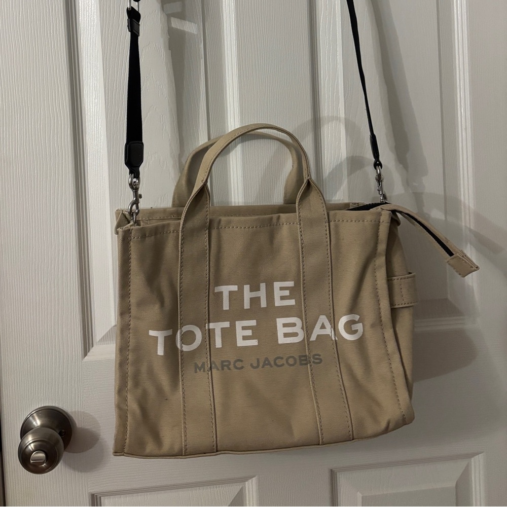 Marc Jacobs Tan Tote Bag with Black Strap